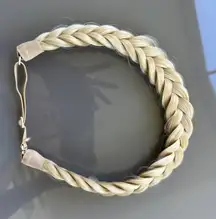Blonde Braided Hair Headband Adjustable Braid Wig Band Women's Fashion EUC