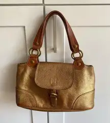 Moschino Cheap and Chic Gold Leather Shoulder Bag