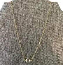 Floating Faux Diamond Gold Necklace NEW