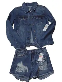 JUSTIN Bieber purpose tour jeans jacket and distressed shorts