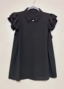 Tahari women’s black blouse size PM