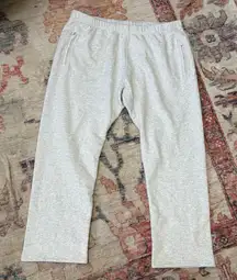 Khy by Kylie Jenner Fleece Straight Leg Pant Light Heather Gray Sweatpants XL