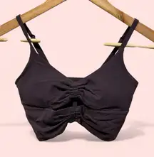 Cute plum fairy Athleta soft ruched cutout long line sports bra yoga athletic