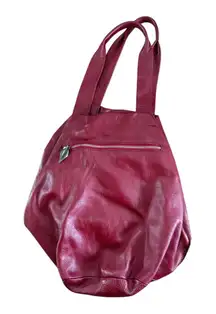 Neta Sade Women’s Burgundy Leather Hobo Bucket Bag
