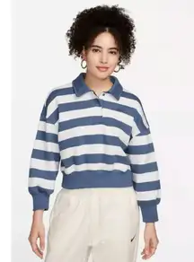 Nike Sportswear Fleece Phoenix Cropped Pullover Polo Sweatshirt Womens  Small