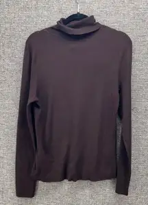 Chico's‎ Womens Turtleneck Sweater Size Large Or 2 Brown