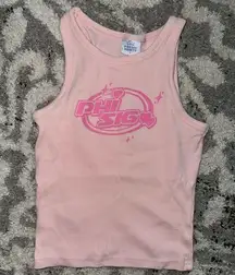 Pink Phi Sig tank top crop top