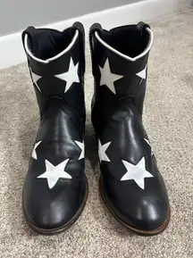 Laredo Womens Star Girl Tool-Inlay Round Toe Casual Boots Ankle Low Heel 1-2"