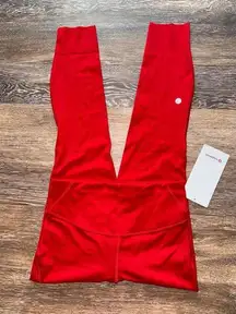 Lululemon  Base Pace High Rise 25” Dark Red Size 6 NWT