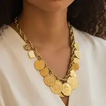 Franklin Mint Gold Coin Necklace