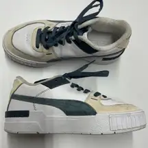 Puma‎ Sneakers Womens 9.5 White Blue Cali Sport Frosted Hike Shoes 380948-02