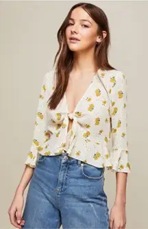 NWT Miss Selfridge Ochre Ditsy Floral Blouse