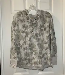 Carhartt Green/Grey Print Pullover Hoodie size M