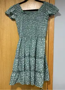 New Glory Green Floral Dress