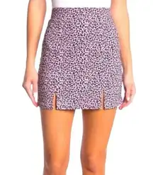 Topshop  Pink Cheetah Leopard Print Mini Skirt size 2