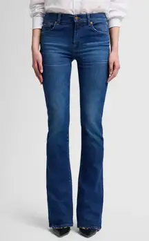 7 For All Mankind Blue Ultra High Rise Skinny Bootcut Jeans