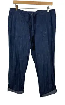 Talbots Womens Signature Chambray Jogger Pants Sz 12P | Everyday Staple Capsule‎