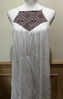 Trixxi Juniors Embroidered ~ Adjustable Strap ~ White Dress Medium