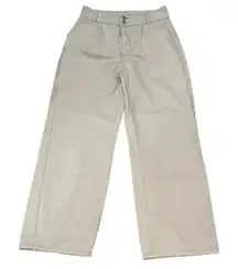 Shein Wide Leg High Rise Beige / Cream Double Button Jeans Size 30