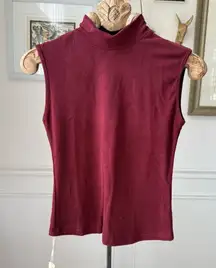 NWT OGL Burgundy Mock Neck Cropped Tank L