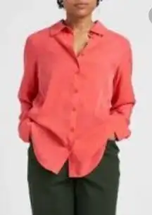 Universal Standard NWT KENNEDY CUPRO SHIRT in DEEP ROSE sz 4XS, 0/00