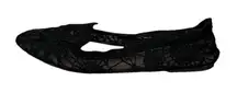Seychelles Black Lace Mesh Ballet Flats Women’s 8 Goth Fairy Grunge Preppy