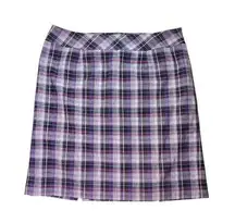 Alex Marie  Women’s Skirt 14W Purple Black Plaid Pencil Event Party Work Business