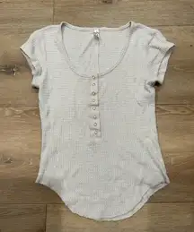 Free People Top Waffle Knit