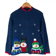 Vintage Snowman Snowmen Christmas Holiday Sweater