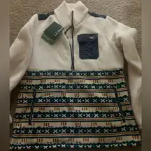 Womens LL Bean fleece Aztec pullover sweater