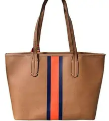 New! Neely & Chloe Striped Faux Leather Tote Bag nwot