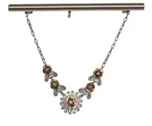 Love Culture Gold Tone Metal Flower Necklace