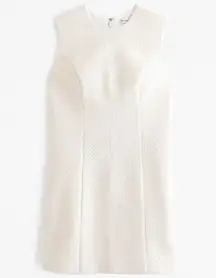 Tweed High-Neck Mini Dress