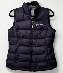 Free Country Puffy Vest navy blue down Feather small zip up pockets casual