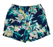 Columbia Women's Walnut River Printed Shorts Size Medium Blue Tropical Floral