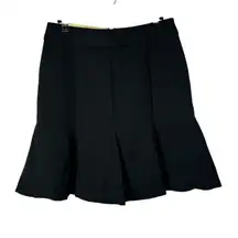 Banana Republic Black Fluted Mini Trumpet Fit Office Skirt 4