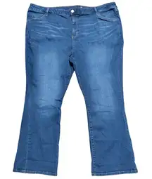 EVRI Jeans Mid Rise Bootcut Womens Plus Size 24W 24 Blue Stretch Denim Pants