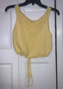 Yellow  Crop Top Tank