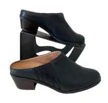 Vionic Nellie black chunky heel mule sz 8.5