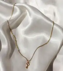 Dainty Gold Key Necklace 