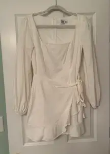 Princess Polly Long Sleeve Mini Dress White