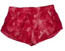 Lululemon Speed Up Shorts Pink Tie Dye Athletic Running Gym Women Size 10 Read*