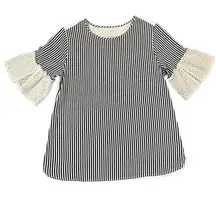 Van Heusen Women’s Small Striped Lace Blouse Small