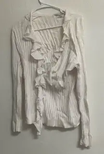 FINAL MARKDOWN Van Heusen ruffled front cardigan large