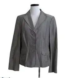 Ann Taylor women’s black and white micro check‎ blazer size 10