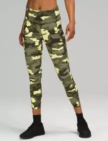 Lululemon Women's Fast Free High Rise Cropped 23"/25" Tight Legging Pants - Camo