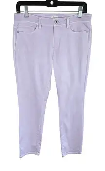 J. Jill Denim Cotton Blend Very Light Purple Mid Rise Slim Ankle Jeans Size 4