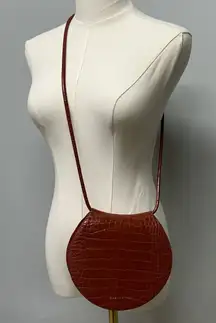 CHARLES & KEITH Semi Circle Croc-Effect Crossbody Bag