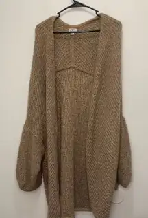 Worthington Gold Shimmer Cardigan Size L/XL