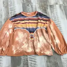 Zara Bleach splatted western look sweatshirt